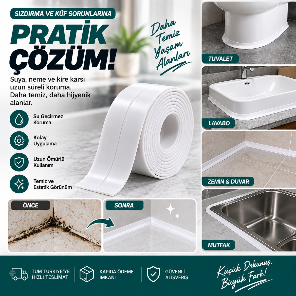 DERZGO Su Geçirmez Sızdırmazlık Bandı